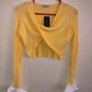 Fashion nova crop twist sweater
